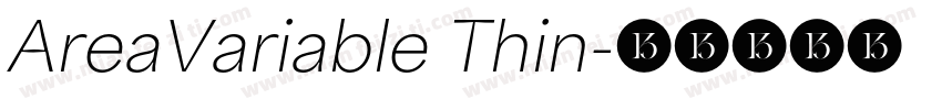 AreaVariable Thin字体转换